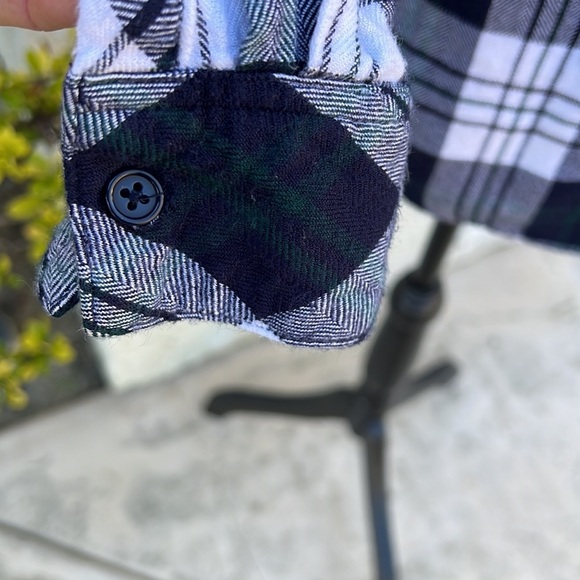 Rails Blue/WhiteHunter Green Plaid Flannel Button up Shirt Women's Size S - Picture 5 of 10